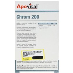 تصویر قرص کروم 200 میکروگرم آپوویتال Apovital Chrom 200 mcg