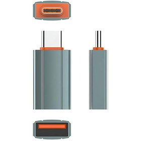 تصویر مبدل USB-C به USB الدینو مدل LC140 خاکستری کابل تبدیل USB به USB-C