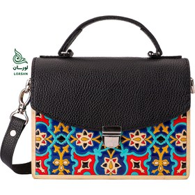 تصویر کیف چرم دوشی ترنج مشکی 