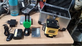 تصویر تراز لیزری طرح دیوالت نور سبز ۳۶۰ درجه دارای 