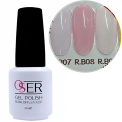 تصویر لاک ژل ناخن اسر مدل رابر بیس کد R.B08 