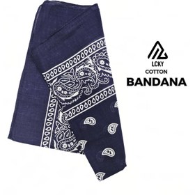 تصویر باندانا سرمه‌ای 