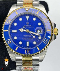 تصویر ساعت رولکس ساب مارینر دورنگ صفحه آبی Rolex Submariner