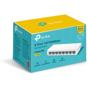 تصویر سوئیچ تی پی لینک هشت پورت مدل LS1008 TP_LINK LS1008 8-Port 10/100 Mbps Desktop Switch