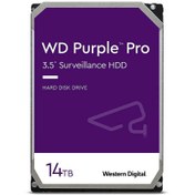 تصویر هارد دیسک اینترنال وسترن دیجیتال مدل Purple WD140PURZ ظرفیت ۱۴ ترابایت Western Digital Purple WD140PURZ 14TB Internal hard drive