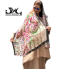 تصویر شال زنانه رنگی رنگی 