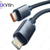 تصویر کابل USB-C به لایتنینگ بیسوس مدل Crystal Shine 20W طول 1.2 متر 