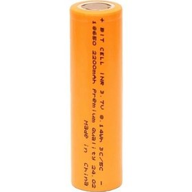 تصویر باتری لیتیوم-یون بیت سل 18650 ظرفیت 2200mAh جریان 3C 