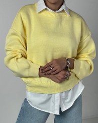 تصویر بلوز بافت یقه شومیزی کد 150091 