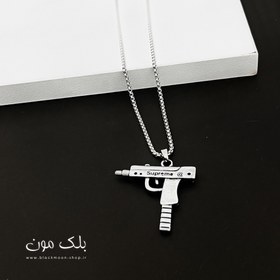 تصویر گردنبند مردانه تفنگ یوزی 