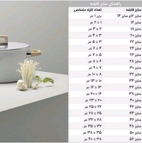 تصویر سرویس قابلمه 16 پارچه اسبیکو گرانیتی دسته طلایی 