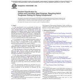 تصویر ASTM A350/A350M − 24b- Standard Specification for Carbon and Low-Alloy Steel Forgings, Requiring Notch Toughness Testing for Piping Components- دانلود استاندارد 