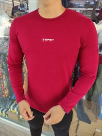 تصویر تیشرت آستین بلند زرشکی اسپریت Spirit long sleeve t-shirt