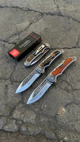 تصویر چاقوی جیبی کلمبیا طرح گل برجسته B3154 