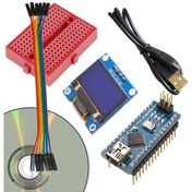 تصویر کیت آموزش نمایشگر OLED مهندسیکا با آردوینو نانو مدل SSD1306_”0.96 