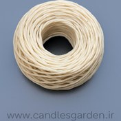 تصویر فیتیله موم خورده ۱۶ لا ۲۵ متری مناسب شمع سازی 