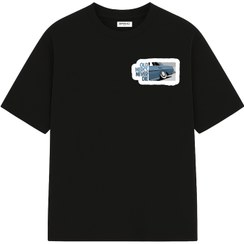 تصویر تیشرت بنز قدیمی - سفید / مشکی Old mercedes Tshirt