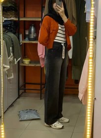 تصویر شلوار نیم بگ جین 