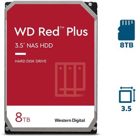 تصویر حافظه اچ دی دی اینترنال وسترن دیجیتال مدل قرمز پلاس ظرفیت 8 ترابایت Western Digital Red Plus 8TB Internal HDD
