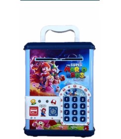 تصویر قلک رمز دار اثرانگشتی طرح سوپر ماریو مدل موزیکال Fingerprint piggy bank with Super Mario design, musical model