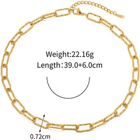 تصویر گردنبند زنجیری روکش طلا 