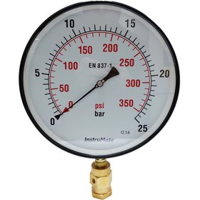 تصویر مانومتر صفحه ۲۵ سانتی خشک عمودی ۰تا ۲۵بار اینسترومیت 