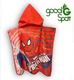 تصویر حوله پانچو اسپایدرمن 