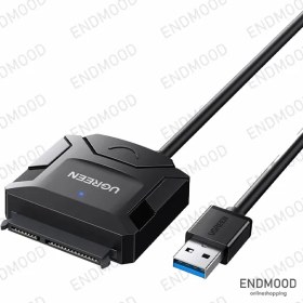 تصویر تبدیل USB 3.0 به SATA 3.0 با آداپتور یوگرین Ugreen CR108 