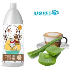 تصویر شامپو گربه عصاره آلوئه ورا با رایحه کاپوچینو یو اس پت USPet, Shampoo, Aloe vera, Adult Cat, 300ml