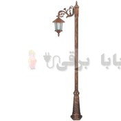 تصویر چراغ تکشاخه حیاطی و پارکی تکشیدفام مدل ویکتوریا کد 91200-15-7514 