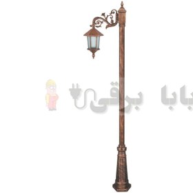 تصویر چراغ تکشاخه حیاطی و پارکی تکشیدفام مدل ویکتوریا کد 91200-15-7514 