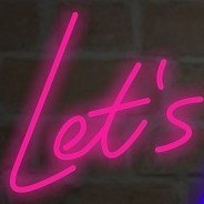 تصویر تابلو نئون Let's Party سایز 16*35+ترانس 