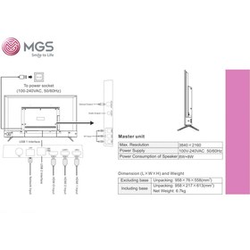 تصویر تلویزیون ال ای دی ام جی اس 43 اینچ هوشمند مدل G43UB7000W MGS SMART LED TV G43UB7000W 43 INCH ULTRA HD 4K