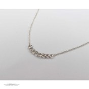 تصویر گردنبند نقره پلاک زنجیر کارتیر مینیمال 