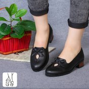 تصویر کفش کالج زنانه دیبا مدل 7941 رنگ مشکی با جنس فوتر 