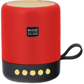 تصویر اسپیکر بلوتوثی رم و فلش خور WSTER WS-2908 WSTER WS-2908 wireless portable speaker