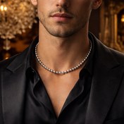 تصویر زنجیر ساچمه ای نقره کد ۸۴ 