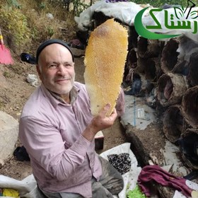 تصویر عسل طبیعی باموم خودبافت سبدگیاهی رستاک (یک کیلو یی) آذربایجان 