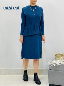 تصویر ست پیراهن و وست بافت کپ‌ زنانه 