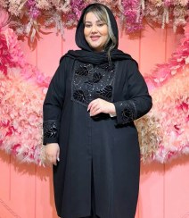 تصویر مانتو مجلسی لمه بلند 184 