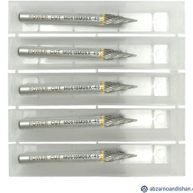 تصویر فرز فرم مخروطی تیز M سایز 6 برند پاور کات 