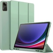 تصویر کیف کلاسوری مدل اسمارت جا قلم دار مناسب برای تبلت شیائومی Redmi pad SE - سبز روشن Redmi pad SE