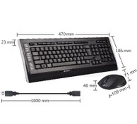 تصویر کیبورد ماوس ایفورتک مدل 9300F 