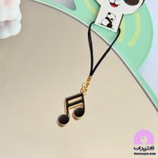 تصویر آویز فلش و گوشی موبایل طلایی 