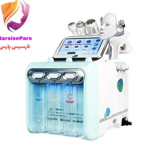 تصویر دستگاه هیدروفیشیال 7 کاره نیوفیس موتور سنگین مدل 2023 ا Hidrofishyal hydrofacial machine 7 handpiece 2023