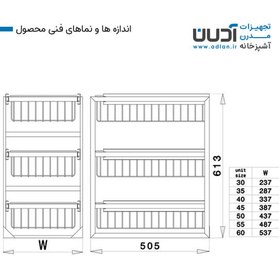 تصویر سبد چند منظوره ریلی 3 طبقه - هومان - 40(40) 