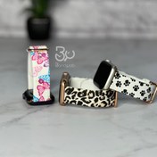 تصویر بند اپل واچ مدل سیلیکون سگکدار طرح دار BA1229 