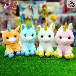 عروسک پولیشی اسب تک شاخ و یونیکورن چشم تیله ای 25 سانتیمتر Plush toys unicorn