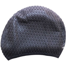 تصویر کلاه شنای اسپیدو مدل SILICONE CAP رنگ مشکی 
