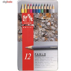 تصویر مداد رنگي 12 رنگ Caran d'Ache پابلو مدل 666312 ا Caran dAche Pablo 12 Color Set 666312 Colored Pencil Caran dAche Pablo 12 Color Set 666312 Colored Pencil